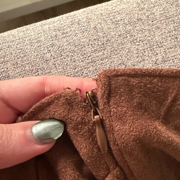 Women's Vegan Suede Tie Skort - Picture 4 of 4